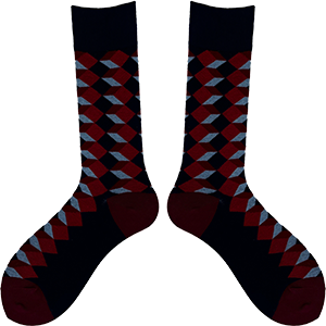 Argyle Pattern Mid-Calf Socks